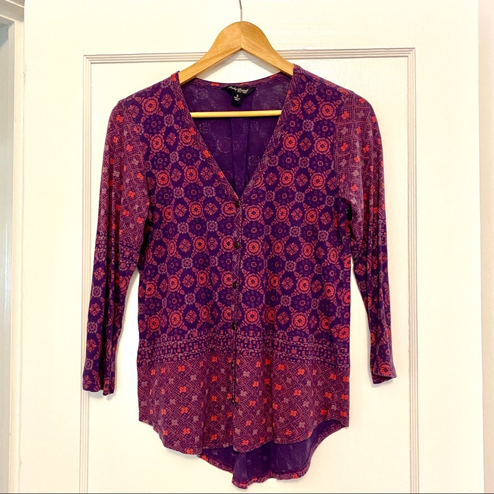 Lucky Brand Cotton Henley T-shirt Size S